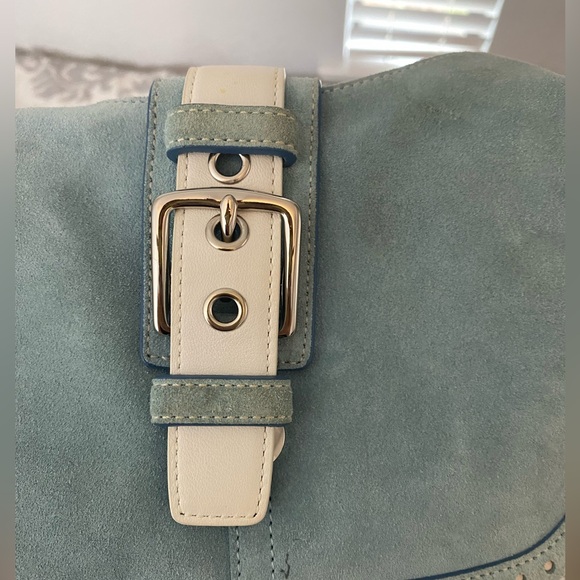 Vintage Coach Blue Suede Hamilton Hobo Shoulder Bag - Picture 7 of 10